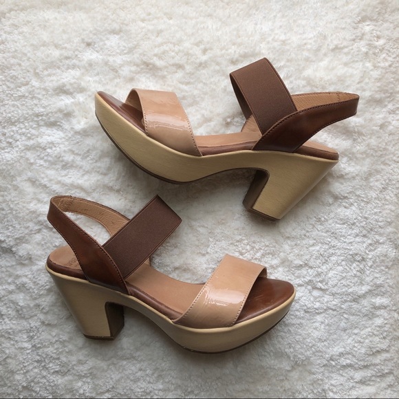 Wonders Shoes - Wonders platform tan + brown high heel sandal